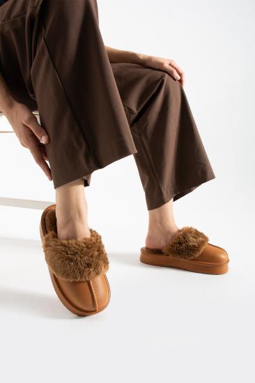 Taba Yıkanabilir İç Astar Peluşlu Yüksek Taban Eva Kışlık Kadın Terlik FT0101