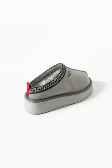 Kışlık Kadın Terlik Süet İçi Kürklü Kalın Taban Krem FT140